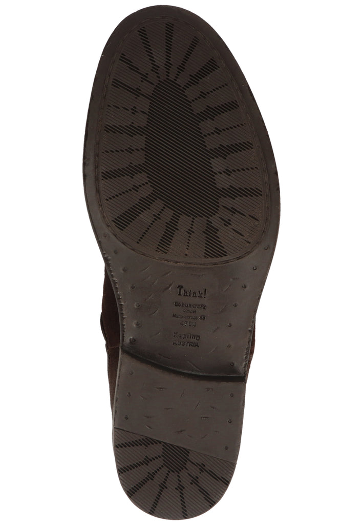 Think! Stiefelette Veloursleder/Textil Mocca - surf4shoes
