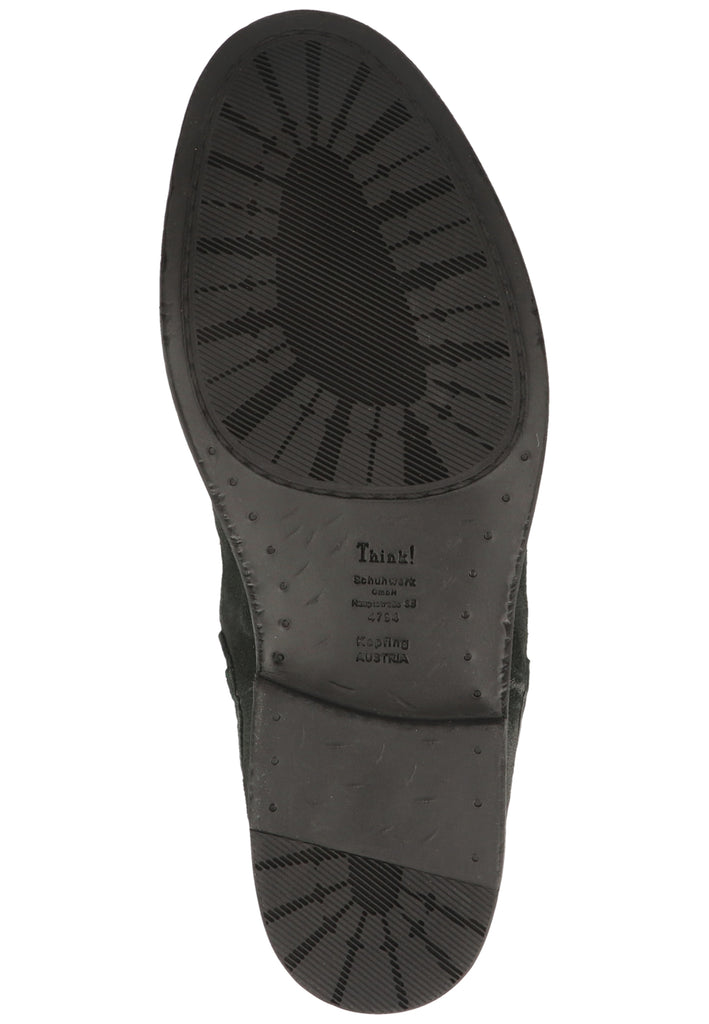 Think! Stiefelette Veloursleder/Textil Dunkelgrün - surf4shoes