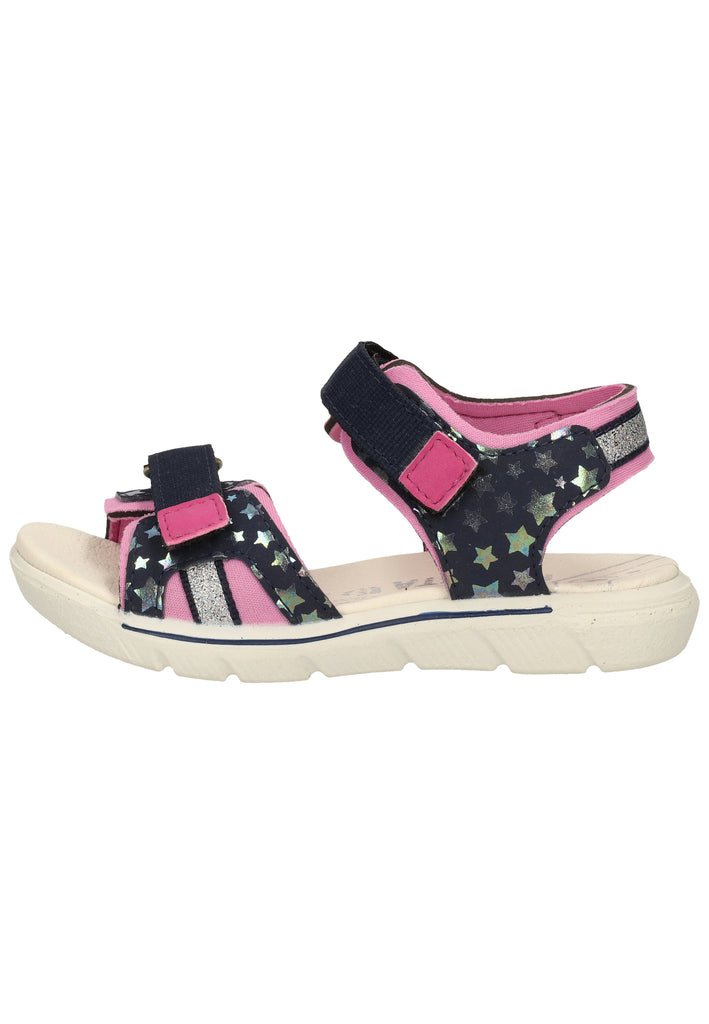 Ricosta Sandalen Lederimitat/Textil Blau/Pink - surf4shoes