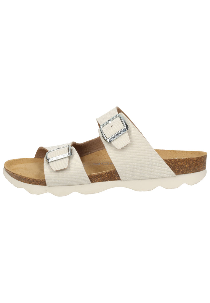 Rohde Pantoletten Lederimitat Weiß - surf4shoes