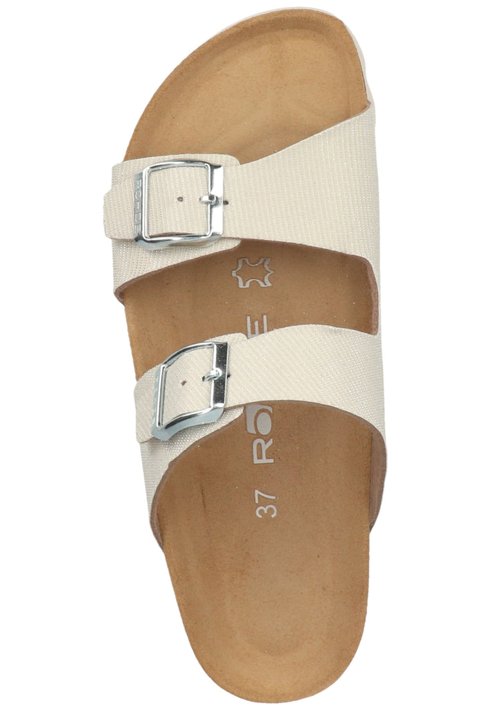 Rohde Pantoletten Lederimitat Weiß - surf4shoes