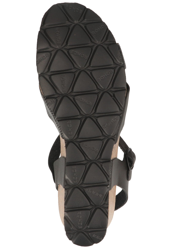 Rohde Sandalen Lederimitat Schwarz - surf4shoes