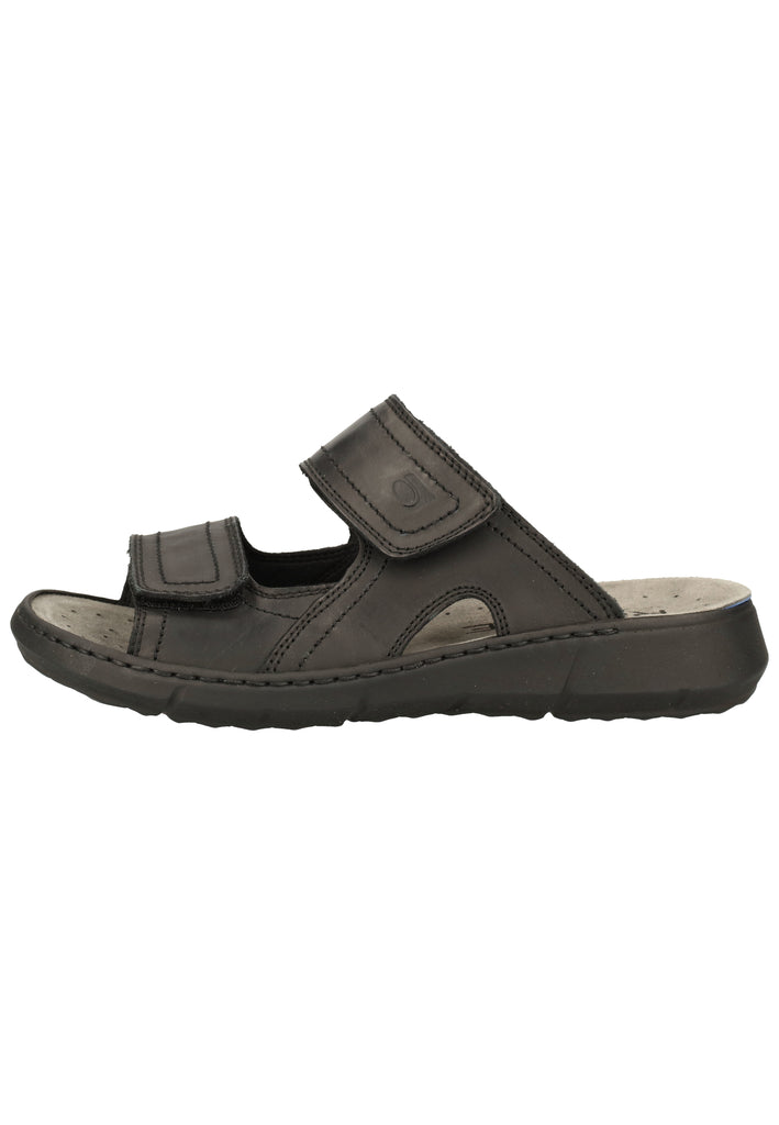 Rohde Pantoletten Nubukleder Schwarz - surf4shoes