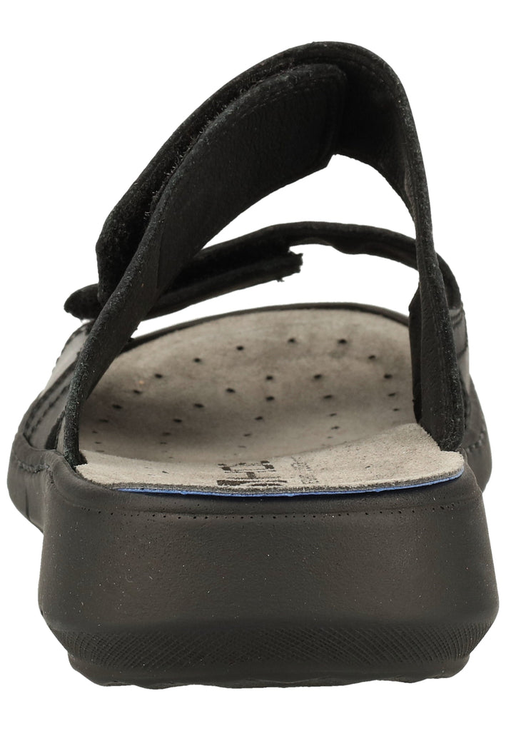 Rohde Pantoletten Nubukleder Schwarz - surf4shoes