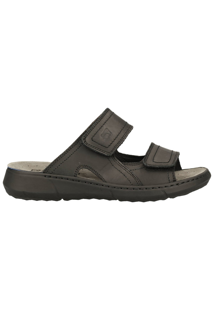 Rohde Pantoletten Nubukleder Schwarz - surf4shoes