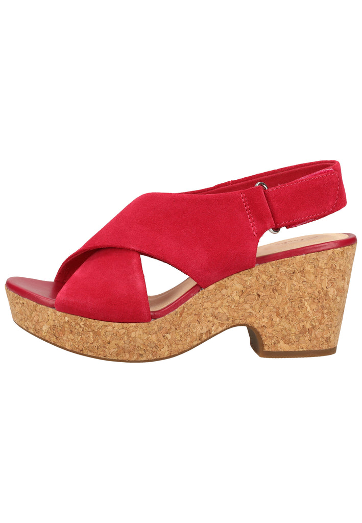 Clarks Sandalen Leder Fuchsia - surf4shoes