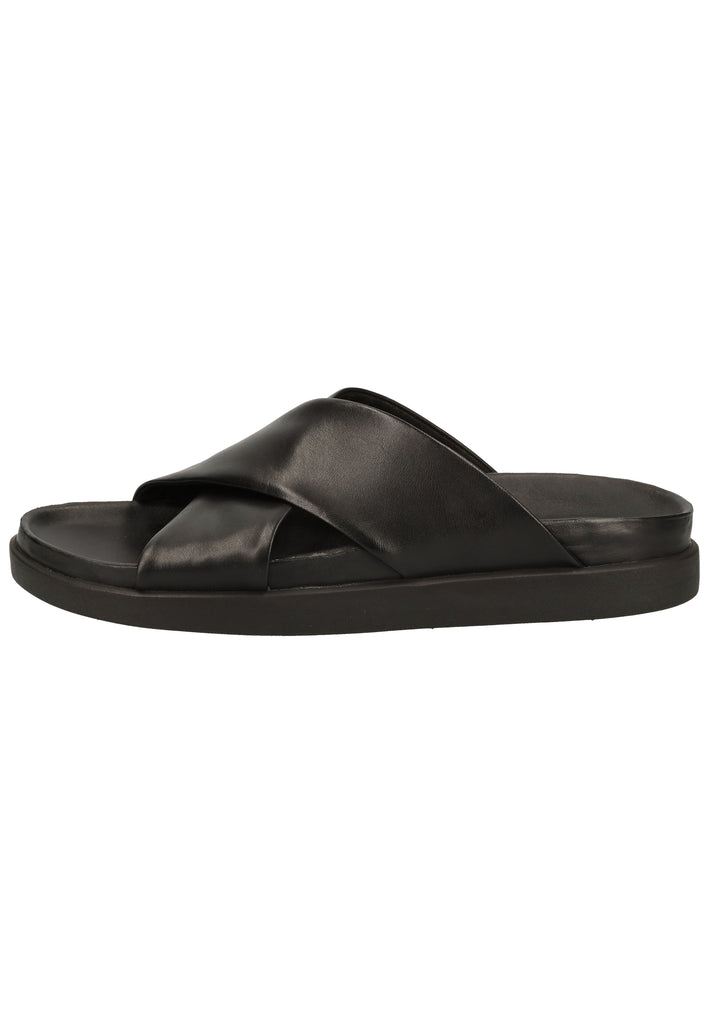 Clarks Pantoletten Leder Schwarz - surf4shoes