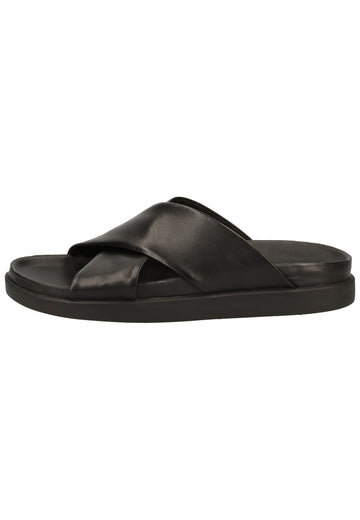Clarks Pantoletten Leder Schwarz - surf4shoes