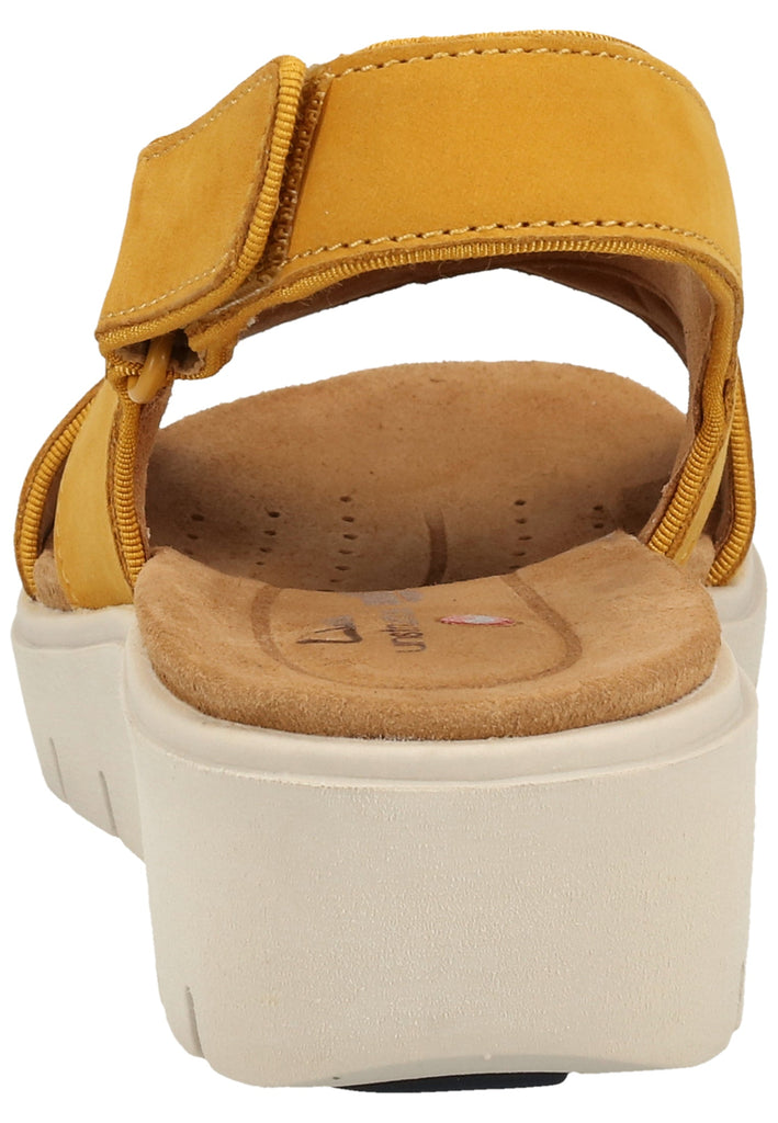Clarks Sandalen Nubukleder Gelb - surf4shoes