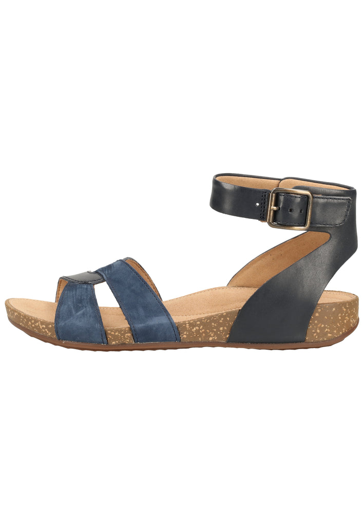 Clarks Sandalen Leder Navy - surf4shoes