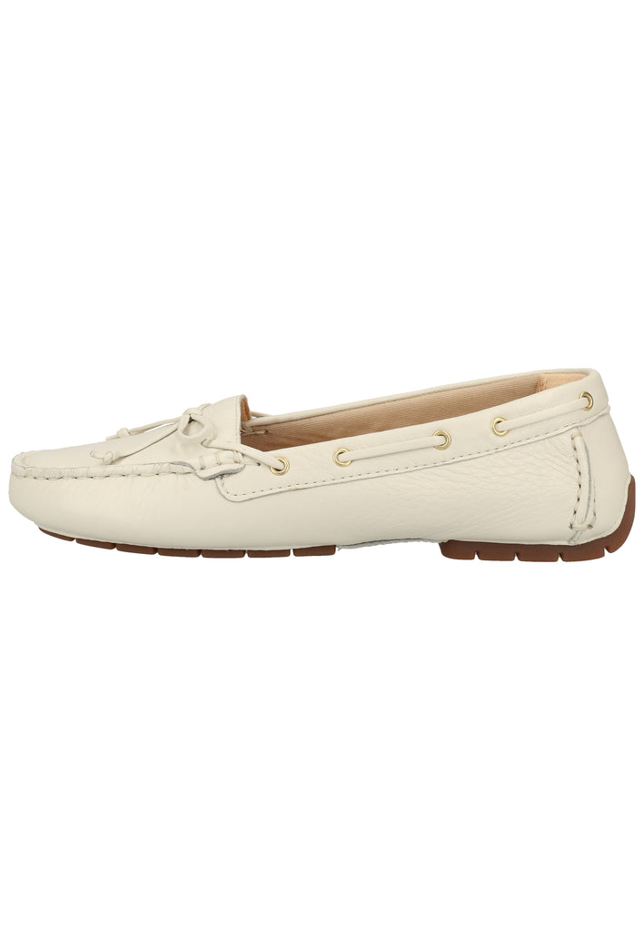 Clarks Mokassin Leder Weiß - surf4shoes