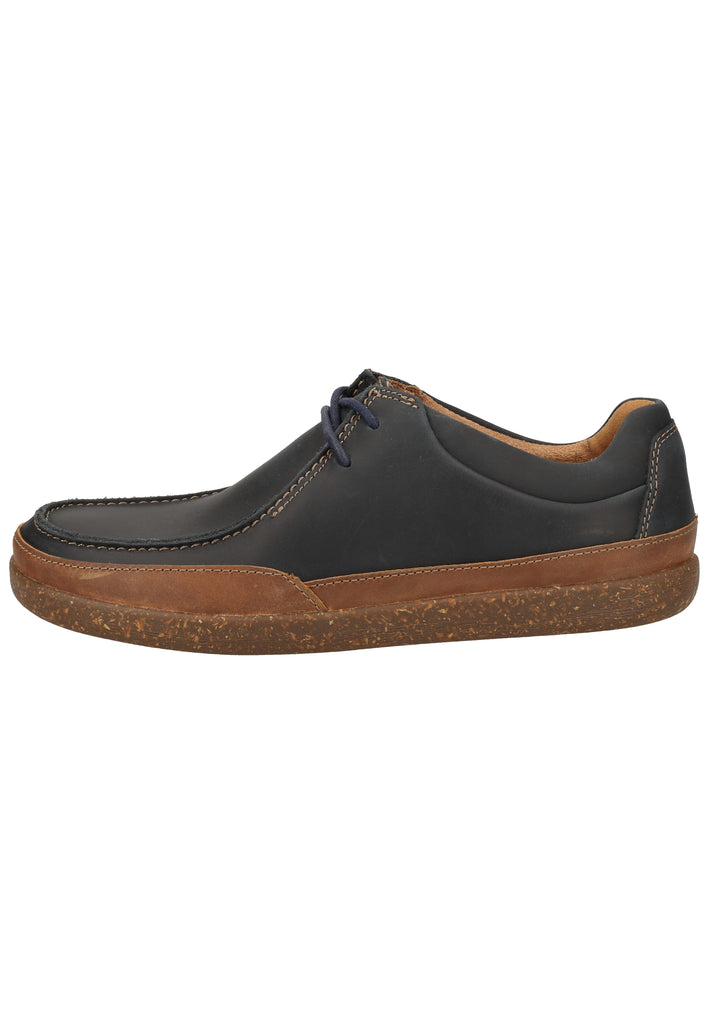 Clarks Halbschuhe Leder Navy - surf4shoes