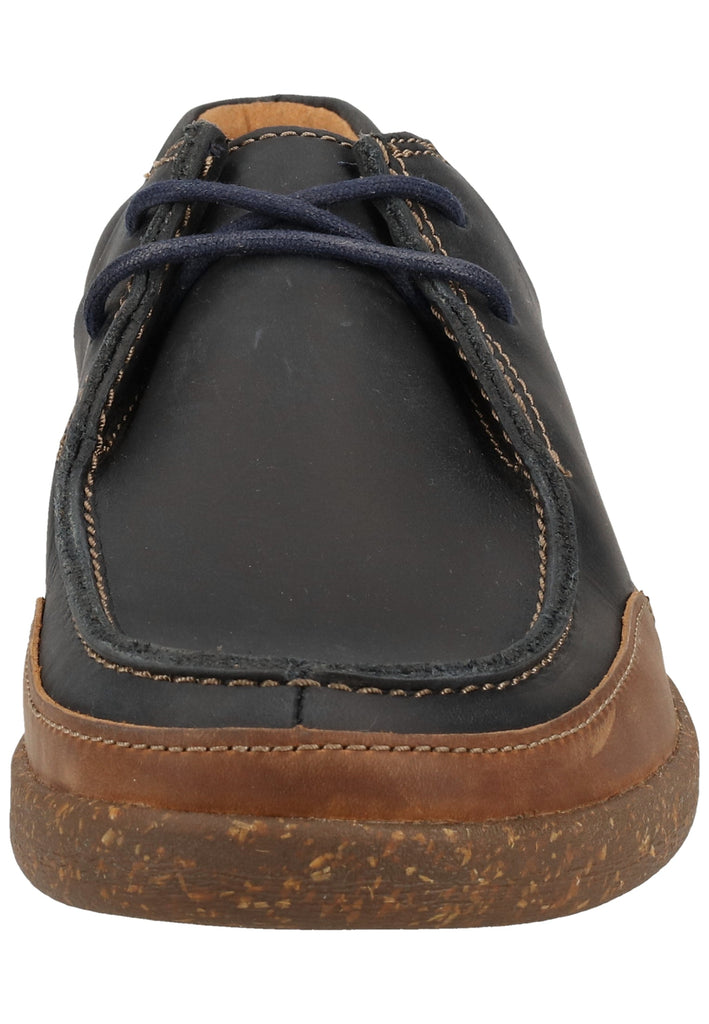 Clarks Halbschuhe Leder Navy - surf4shoes