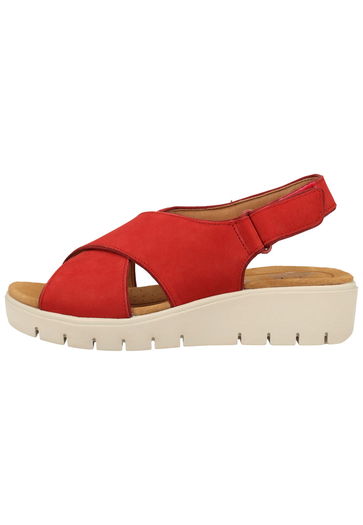 Clarks Sandalen Leder Rot - surf4shoes