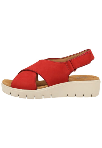 Clarks Sandalen Leder Rot - surf4shoes