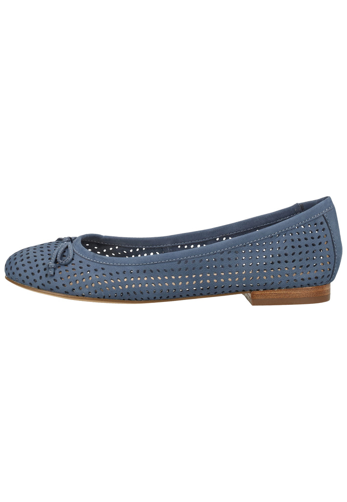 Caprice Ballerinas Leder Blue - surf4shoes