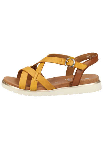 Remonte Sandalen Leder Gelb - surf4shoes