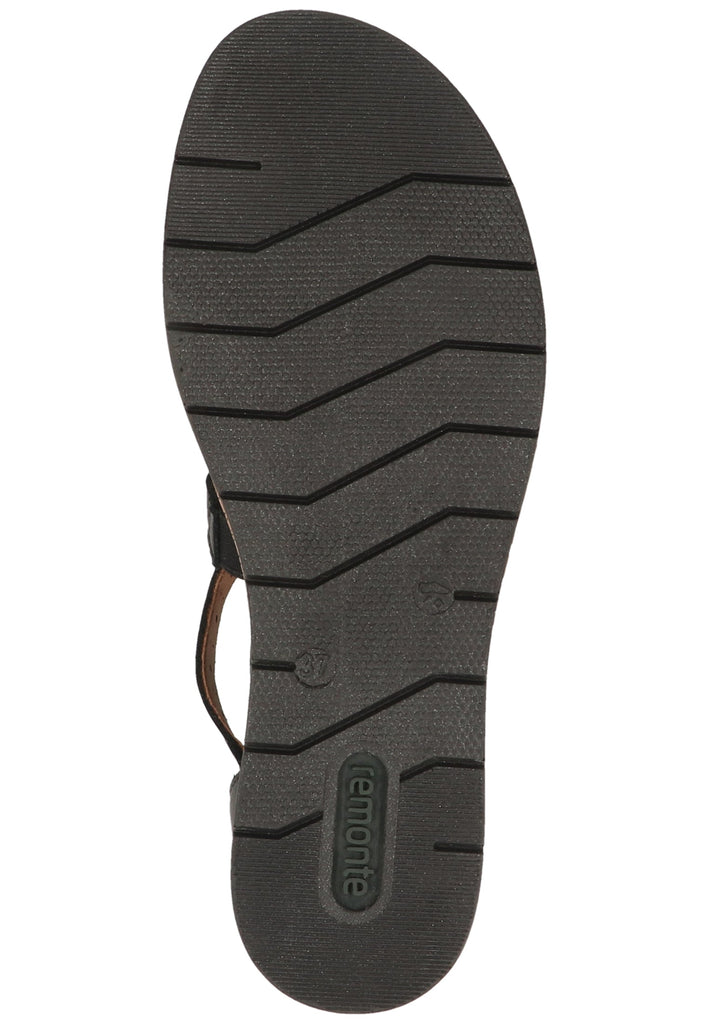 Remonte Sandalen Glattleder Schwarz - surf4shoes