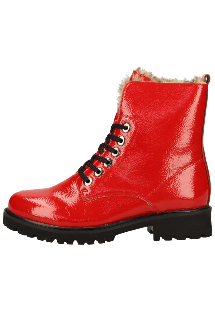 Remonte Stiefelette Lederimitat Rot Warmfutter - surf4shoes