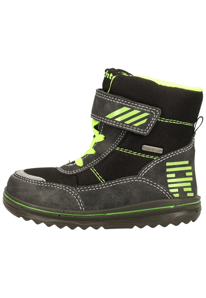 Richter Stiefel Lederimitat/Textil Schwarz/Gelb Warmfutter - surf4shoes