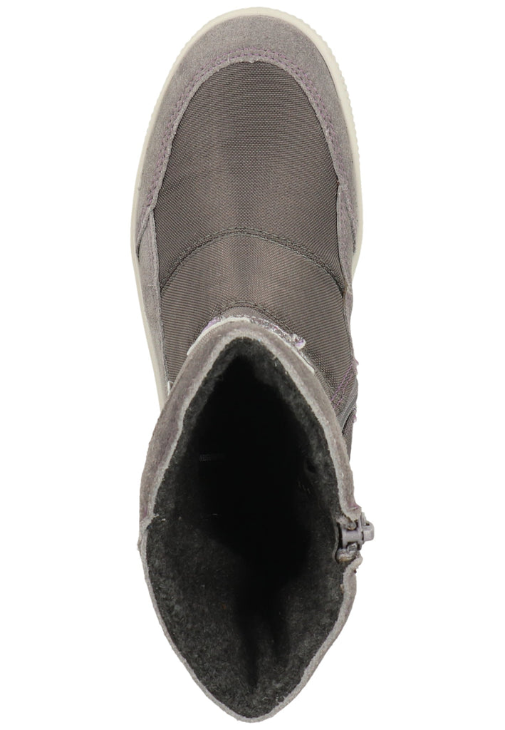 Richter Stiefel Leder/Textil Grau/Lila Warmfutter - surf4shoes