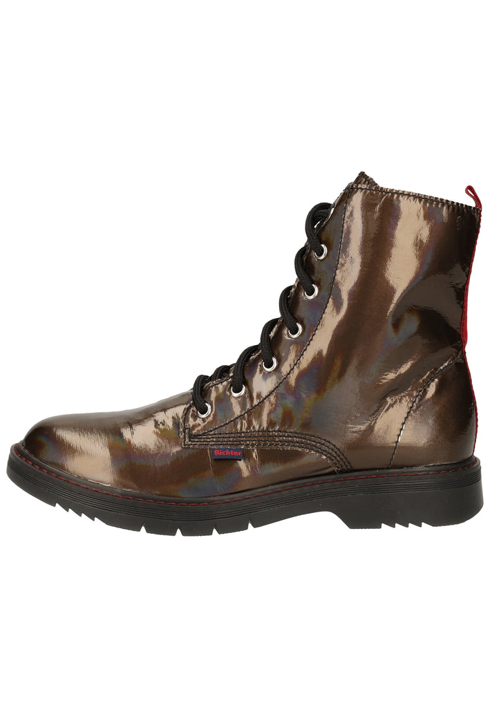 Richter Stiefelette Lederimitat Schwarz Lack - surf4shoes