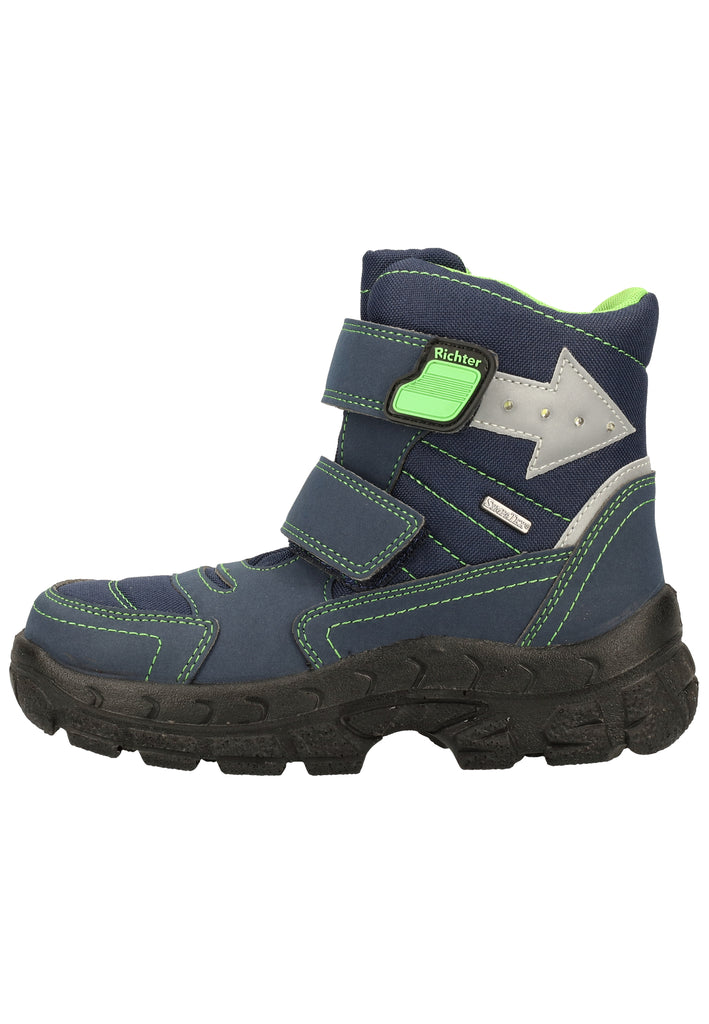 Richter Stiefel Lederimitat/Textil Blau/Grün Warmfutter - surf4shoes