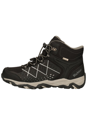 Richter Stiefelette Lederimitat/Textil Schwarz/Grau - surf4shoes