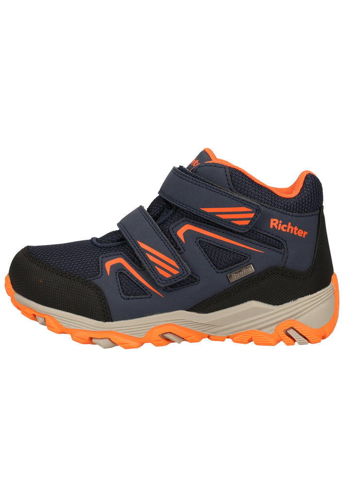 Richter Stiefelette Lederimitat/Textil Blau/Orange - surf4shoes