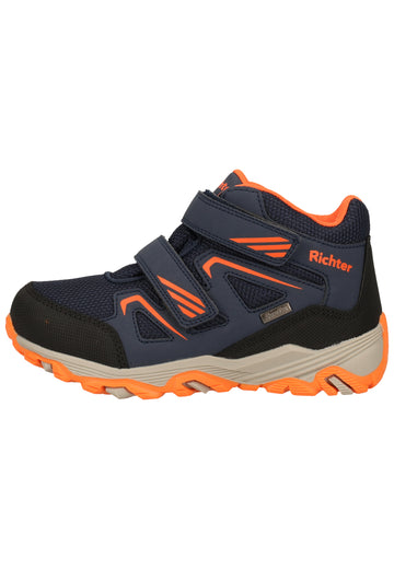 Richter Stiefelette Lederimitat/Textil Blau/Orange - surf4shoes