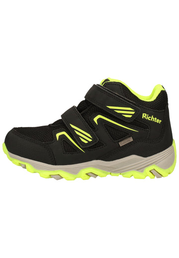 Richter Stiefelette Lederimitat/Textil Schwarz/Gelb - surf4shoes