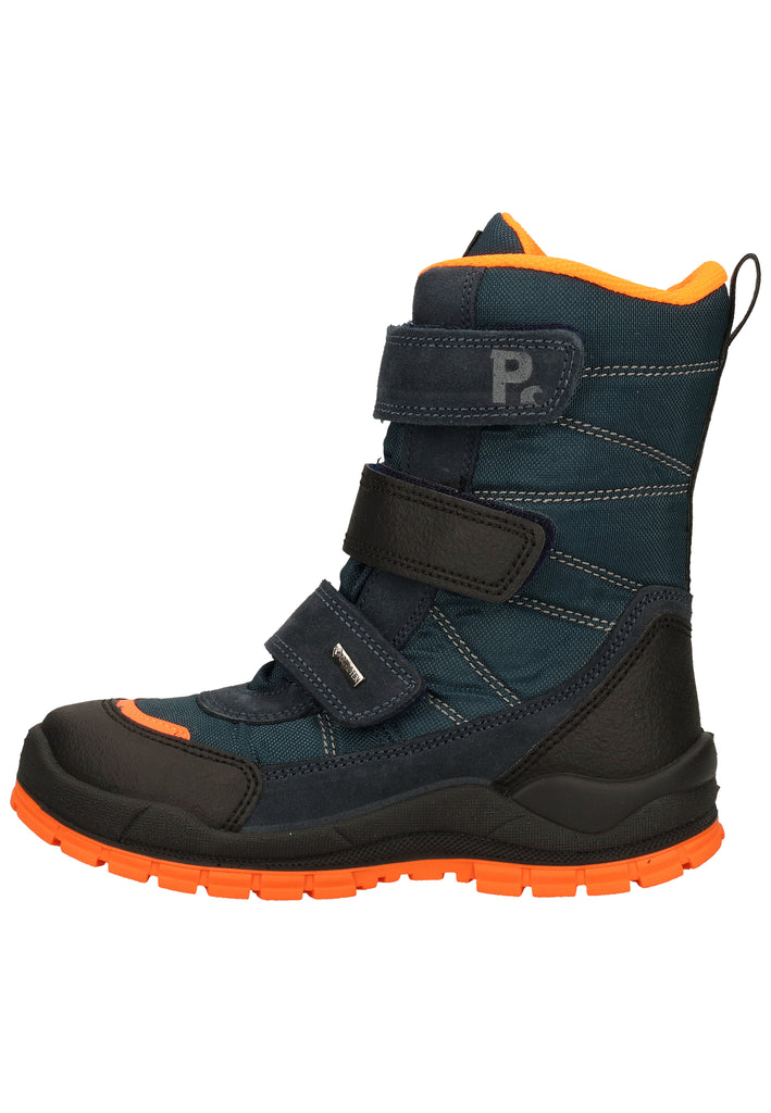 Primigi Stiefel Leder/Textil Navy/Schwarz Warmfutter - surf4shoes