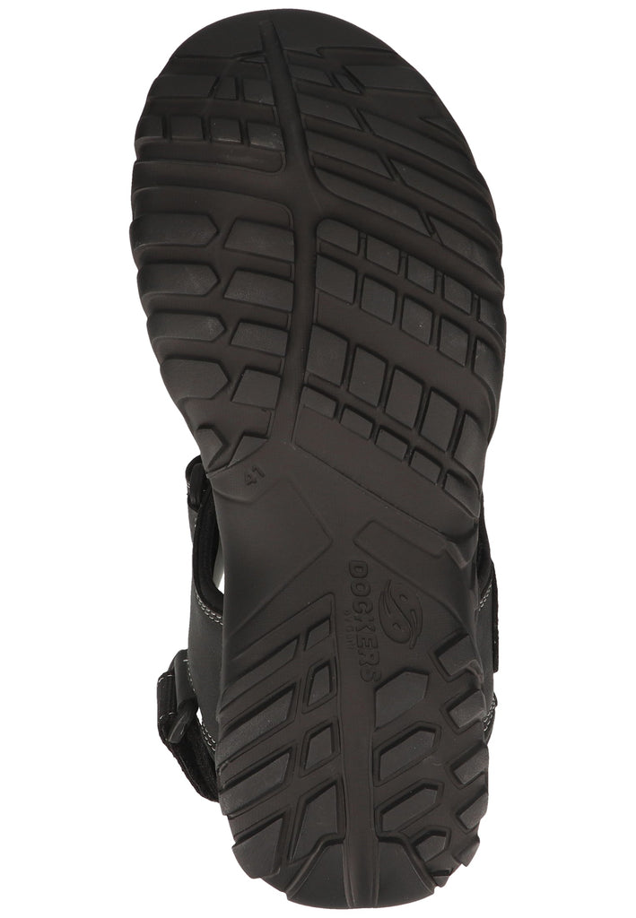 Dockers Sandalen Leder/Textil Schwarz - surf4shoes