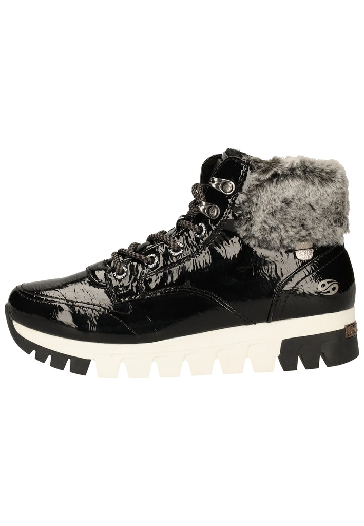 Dockers Sneaker Lederimitat Schwarz/Grau Warmfutter - surf4shoes