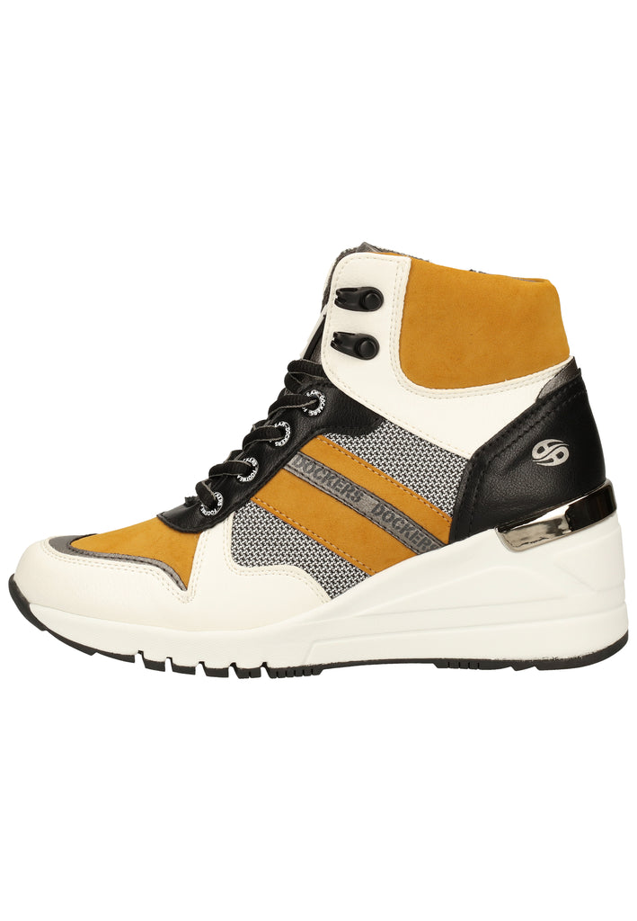 Dockers Sneaker Lederimitat Weiß/Grau - surf4shoes