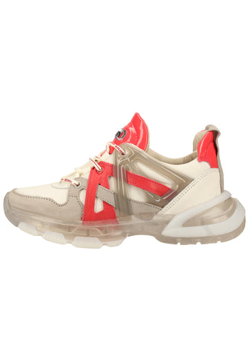 Bronx Sneaker Leder/Synthetik Weiß/Pink - surf4shoes