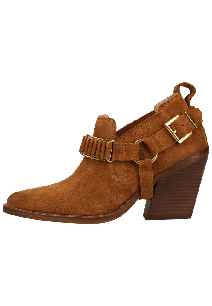 Bronx Stiefelette Veloursleder Cognac - surf4shoes
