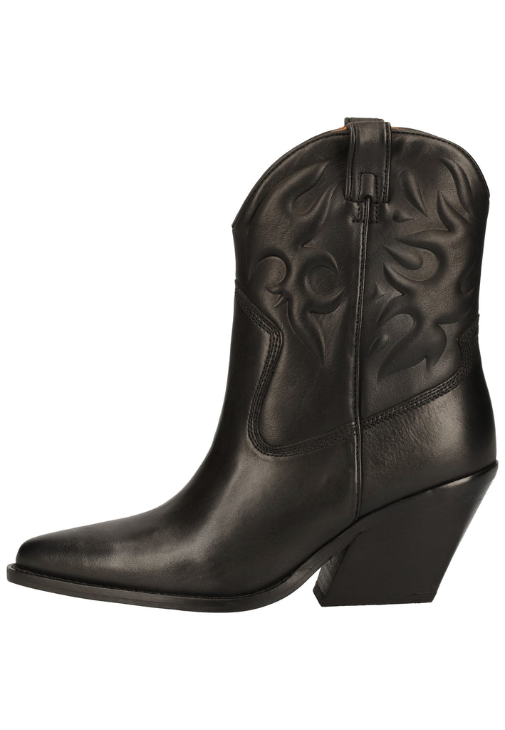 Bronx Stiefelette Glattleder Schwarz - surf4shoes