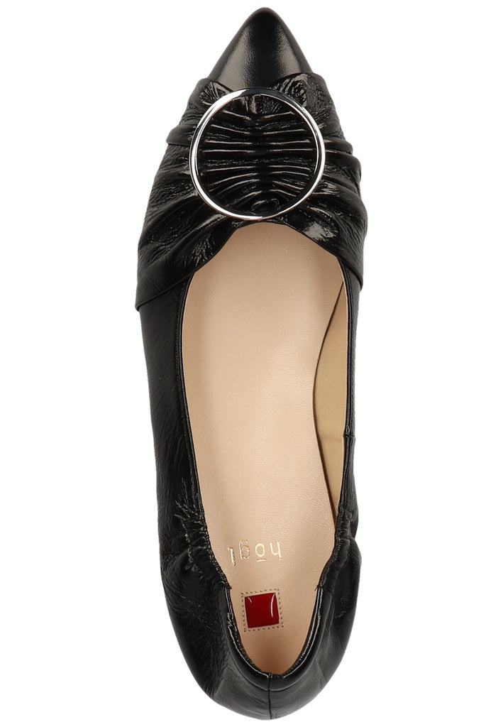 Högl Ballerinas Leder Schwarz Lack - surf4shoes