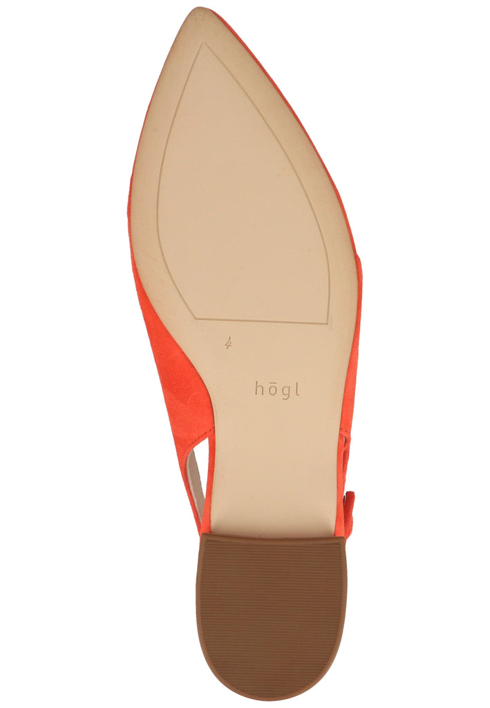 Högl Ballerinas Veloursleder Orange - surf4shoes