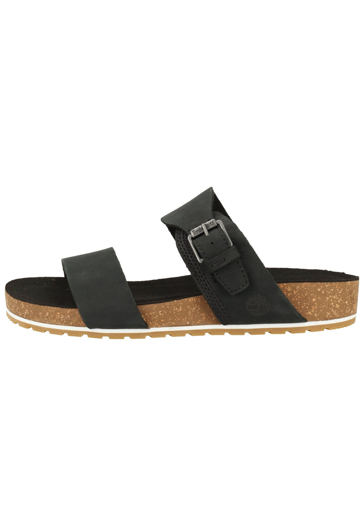 Timberland Pantoletten Nubukleder Schwarz - surf4shoes