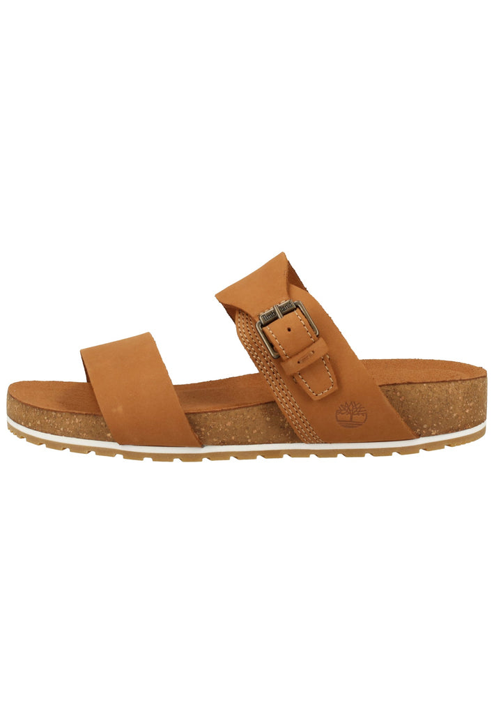 Timberland Pantoletten Nubukleder Mittelbraun - surf4shoes