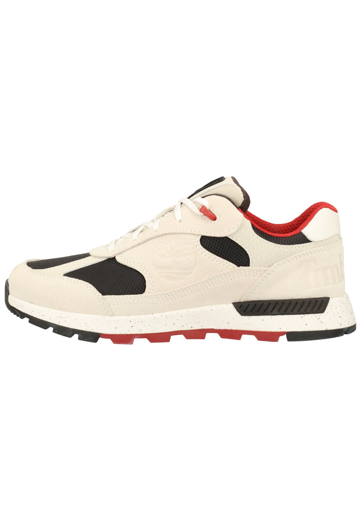 Timberland Sneaker Leder/Textil Hellgrau/Rot - surf4shoes