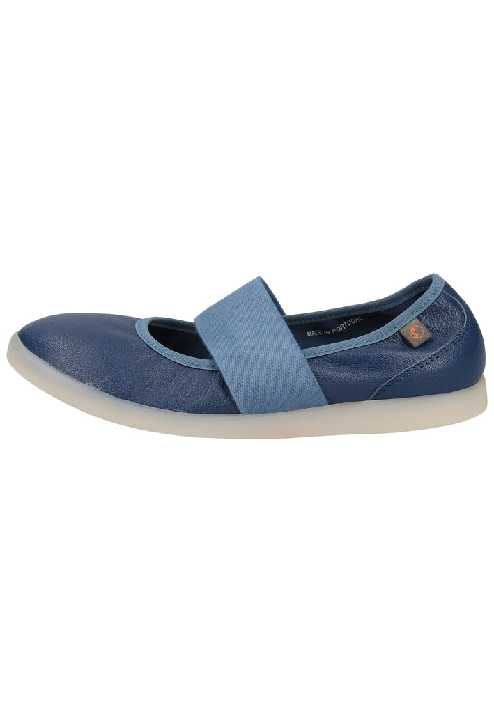 softinos Ballerinas Lederimitat Navy - surf4shoes