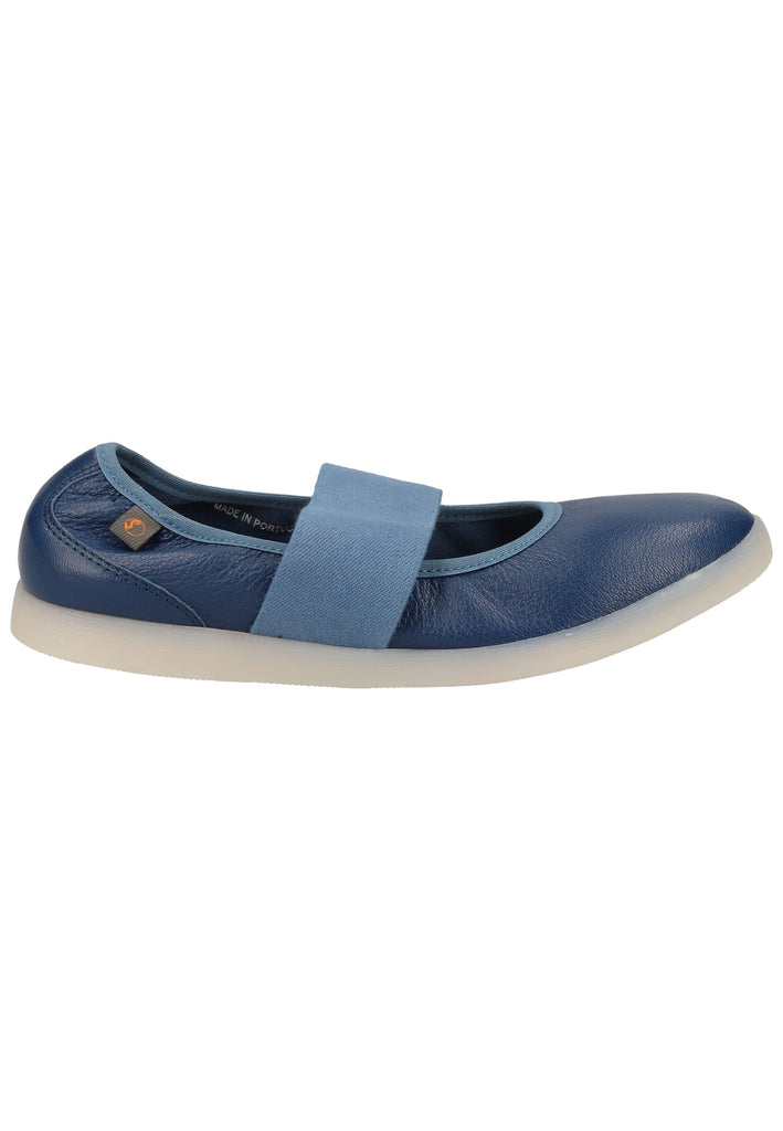 softinos Ballerinas Lederimitat Navy - surf4shoes