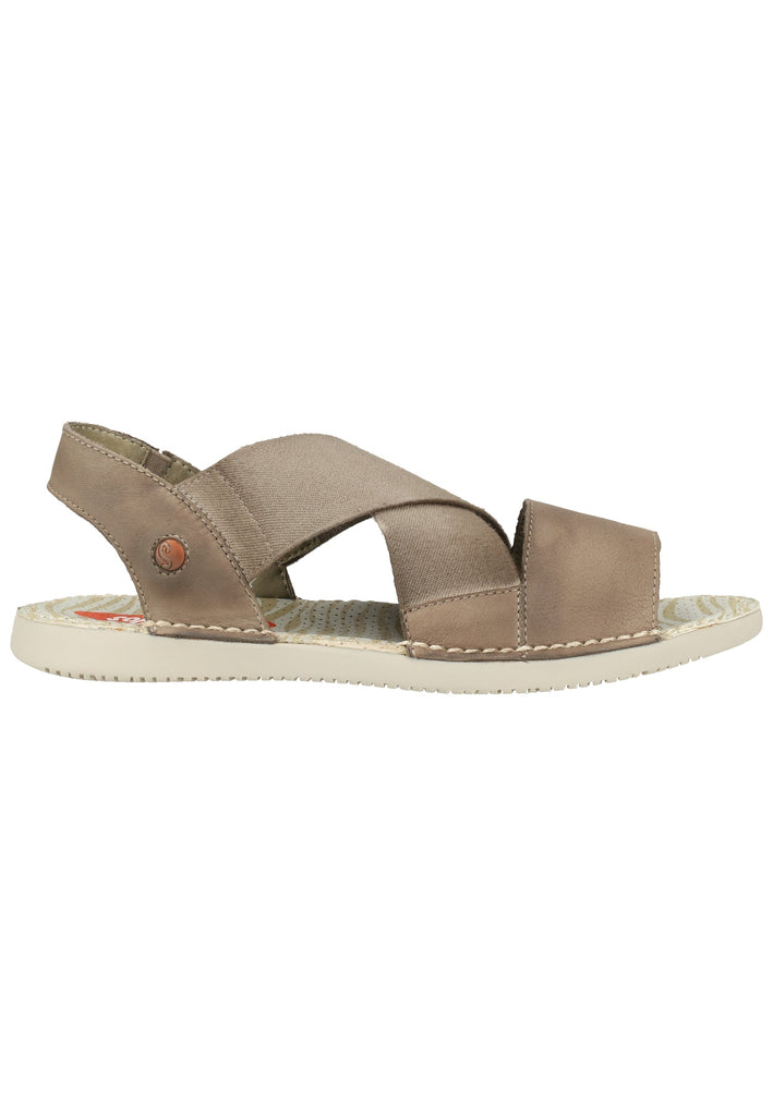 softinos Sandalen Leder/Textil Taupe - surf4shoes