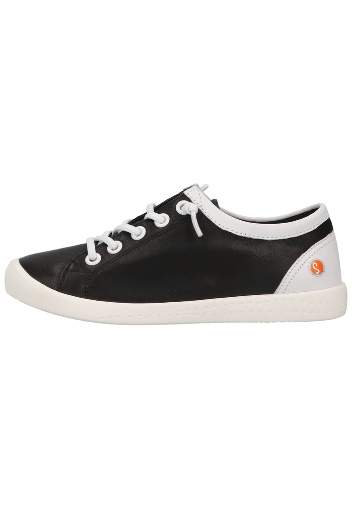 softinos Sneaker Leder Schwarz/Weiß - surf4shoes