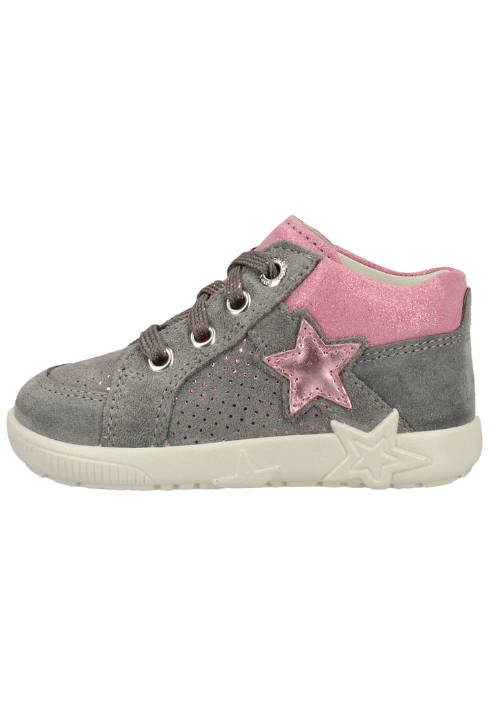 Superfit Halbschuhe Veloursleder Grau/Rosa - surf4shoes