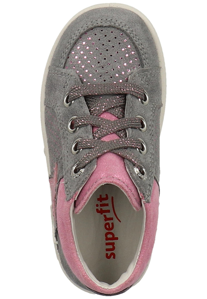 Superfit Halbschuhe Veloursleder Grau/Rosa - surf4shoes