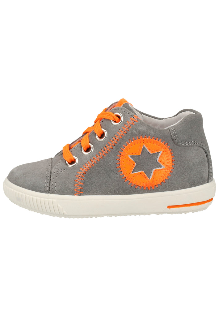 Superfit Halbschuhe Veloursleder Grau/Orange - surf4shoes